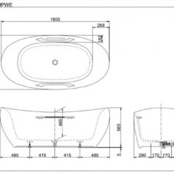 Bồn tắm đặt sàn TOTO PJY1814HPWE#GW GALALATO 1m8 tay vịn 9 Bồn tắm đặt sàn TOTO PJY1814HPWE#GW GALALATO 1m8 tay vịn