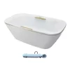 Bồn tắm đặt sàn TOTO PJY1886HPWMGE#GW TVBF412 GALALATO Neorest 1m8 tay vịn viền vàng gồm ống thải 1 Bồn tắm đặt sàn TOTO PJY1886HPWMGE#GW TVBF412 GALALATO Neorest 1m8 tay vịn viền vàng gồm ống thải