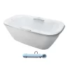 Bồn tắm đặt sàn TOTO PJY1886HPWMNE#GW TVBF412 GALALATO Neorest 1m8 tay vịn viền bạc gồm ống thải 2 Bồn tắm đặt sàn TOTO PJY1886HPWMNE#GW TVBF412 GALALATO Neorest 1m8 tay vịn viền bạc gồm ống thải