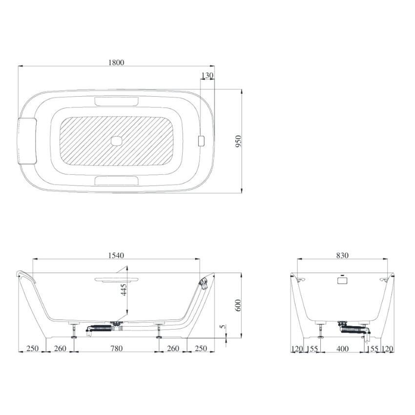 Bồn tắm đặt sàn TOTO PJY1886HPWMNE#GW TVBF412 GALALATO Neorest 1m8 tay vịn viền bạc gồm ống thải 7 Bồn tắm TOTO PJY1886HPWMNE/TVBF412 trong không gian sang trọng
