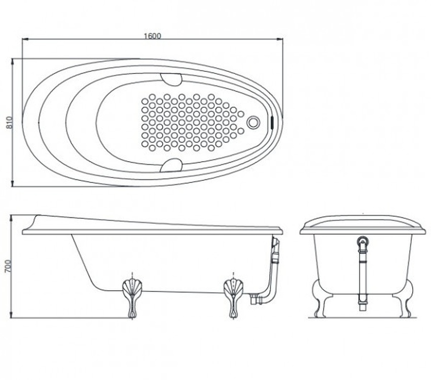 Chi tiết bồn tắm TOTO PPY1610HIPTE#S ngọc trai 1m6 tay vịn Hình ảnh chi tiết bồn tắm TOTO PPY1610HIPTE#S