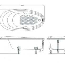 Bồn tắm đặt sàn TOTO PPY1610HIPTV14E#S ngọc trai 1m6 tay vịn 5 Bồn tắm đặt sàn TOTO PPY1610HIPTV14E#S ngọc trai 1m6 tay vịn