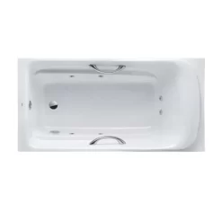 Bồn tắm massage TOTO PPYK1760ZLHPNE#P TVBF412 DB505R-2B ngọc trai 1m7 tay vịn gồm bộ xả thải