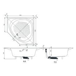 Bồn tắm TOTO PAY1300PE#W nhựa 1m3 đặt góc