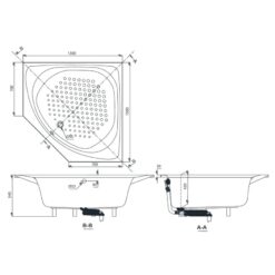 Bồn tắm TOTO PAY1300PE#W TVBF412 DB505R-2B nhựa 1m3 đặt góc gồm bộ xả thải 11 Bồn tắm TOTO PAY1300PE#W TVBF412 DB505R-2B nhựa 1m3 đặt góc gồm bộ xả thải