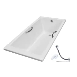 Bồn tắm TOTO PAY1520HV#W TVBF411 nhựa 1m5 tay vịn gồm bộ xả thải