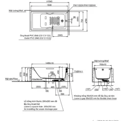 Bồn tắm TOTO PAY1520V#W nhựa 1m5