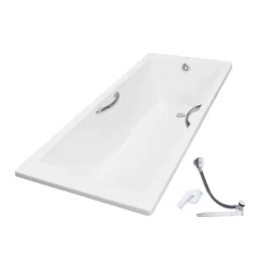 Bồn tắm TOTO PAY1720HV#W TVBF411 nhựa 1m7 tay vịn gồm bộ xả thải