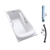 Bồn tắm TOTO PPY1560HPE#P TVBF412 DB505R-2B ngọc trai 1m5 tay vịn gồm bộ xả thải