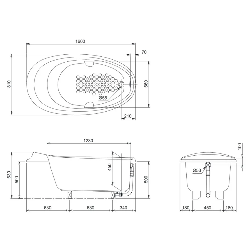 Bồn tắm TOTO PPY1610HPTE#P TVBF412 ngọc trai 1m6 tay vịn gồm ống thải 7 SKU: PPY1610HPTE/TVBF412 - Tay vịn và thiết kế hiện đại