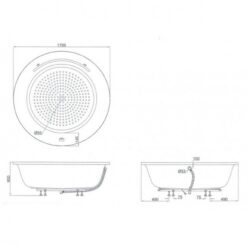 Bồn tắm TOTO PPY1720HPTE#P ngọc trai 1m7 tay vịn