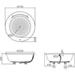Bồn tắm TOTO PPY1720PTE#P ngọc trai 1m7