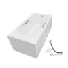 Bồn tắm yếm TOTO PAY1515HVC#W TVBF411 nhựa 1m5 tay vịn gồm bộ xả thải