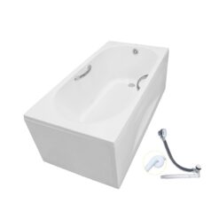 Bồn tắm yếm TOTO PAY1515HVC#W TVBF411 nhựa 1m5 tay vịn gồm bộ xả thải