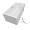 Bồn tắm yếm TOTO PAY1525HVC#W TVBF411 nhựa 1m5 tay vịn gồm bộ xả thải