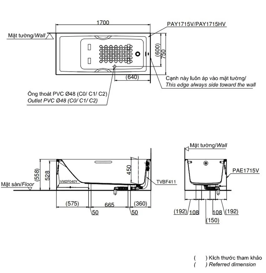 Chất liệu bền bỉ của bồn tắm TOTO Độ bền và an toàn của bồn tắm TOTO PAY1715HVC#W