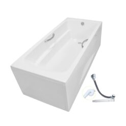 Bồn tắm yếm TOTO PAY1735HVC#W TVBF411 nhựa 1m7 tay vịn gồm bộ xả thải