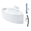 Bồn tắm yếm TOTO PPY1543-4HPE#P TVBF412 DB505R-2B ngọc trai 1m5 tay vịn đặt góc gồm bộ xả thải 1 Bồn tắm yếm TOTO PPY1543-4HPE#P TVBF412 DB505R-2B ngọc trai 1m5 tay vịn đặt góc gồm bộ xả thải