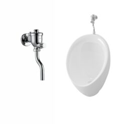 Bồn tiểu nam TOTO U104W/F DU601SRR treo tường kèm van xả nhấn