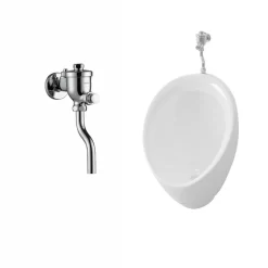 Bồn tiểu nam TOTO U104W/F DU601SRR treo tường kèm van xả nhấn 15 Bồn tiểu nam TOTO U104W/F DU601SRR treo tường kèm van xả nhấn