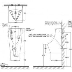 Bồn tiểu nam TOTO USWN902AEV treo tường