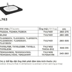 Chậu lavabo dương vành TOTO L763 (LT763)