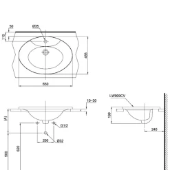 Chậu lavabo dương vành TOTO L909C