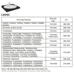 Chậu lavabo dương vành TOTO L909C