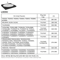 Chậu lavabo dương vành TOTO L909C