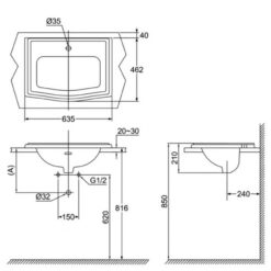 Chậu lavabo dương vành TOTO LW781CJ