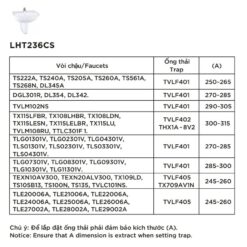 Chậu lavabo treo tường TOTO LHT236CS chân lửng