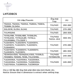 Chậu lavabo treo tường TOTO LHT236CS chân lửng