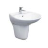 Chậu lavabo treo tường TOTO LHT300CR chân lửng