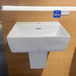 Chậu lavabo treo tường TOTO LHT328C chân lửng 15 Chậu lavabo treo tường TOTO LHT328C chân lửng