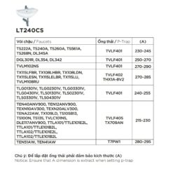 Chậu lavabo treo tường TOTO LT240CS