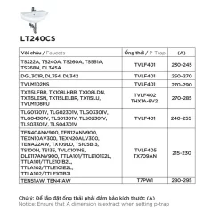 Chậu lavabo treo tường TOTO LT240CS