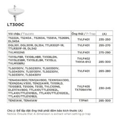 Chậu lavabo treo tường TOTO LT300C