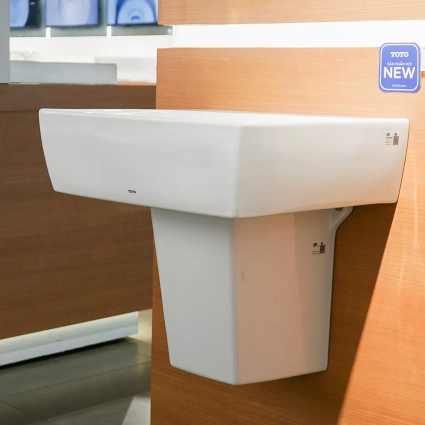 Chậu lavabo treo tường TOTO LT328C 10 Chậu lavabo treo tường TOTO LT328C
