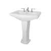 Chậu lavabo treo tường TOTO LW780J LW780FJ TX801LN TL510ERR chân dài cổ điển 2 Chậu lavabo treo tường TOTO LW780J LW780FJ TX801LN TL510ERR chân dài cổ điển