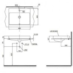Chậu rửa lavabo đặt bàn TOTO L1616C
