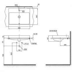 Chậu rửa lavabo đặt bàn TOTO L1616C