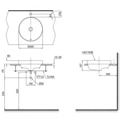 Chậu rửa lavabo đặt bàn TOTO L1704