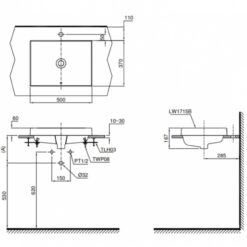 Chậu rửa lavabo đặt bàn TOTO L1715