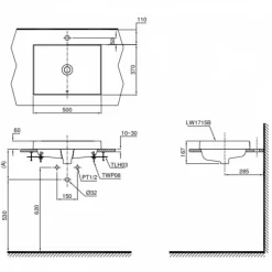 Chậu rửa lavabo đặt bàn TOTO L1715