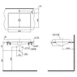 Chậu rửa lavabo đặt bàn TOTO L1716