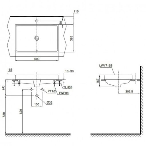 Chậu rửa lavabo đặt bàn TOTO L1716