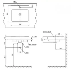 Chậu rửa lavabo đặt bàn TOTO LT1615C 1 lỗ