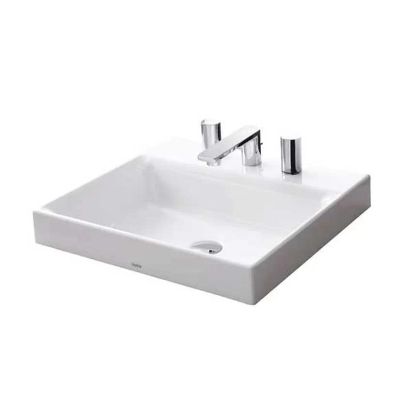Chậu rửa lavabo đặt bàn TOTO LT1615K 3 lỗ 6 Chậu rửa Lavalbo TOTO LT1615K 3 lỗ