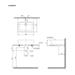 Chậu rửa lavabo đặt bàn TOTO LT328CTR