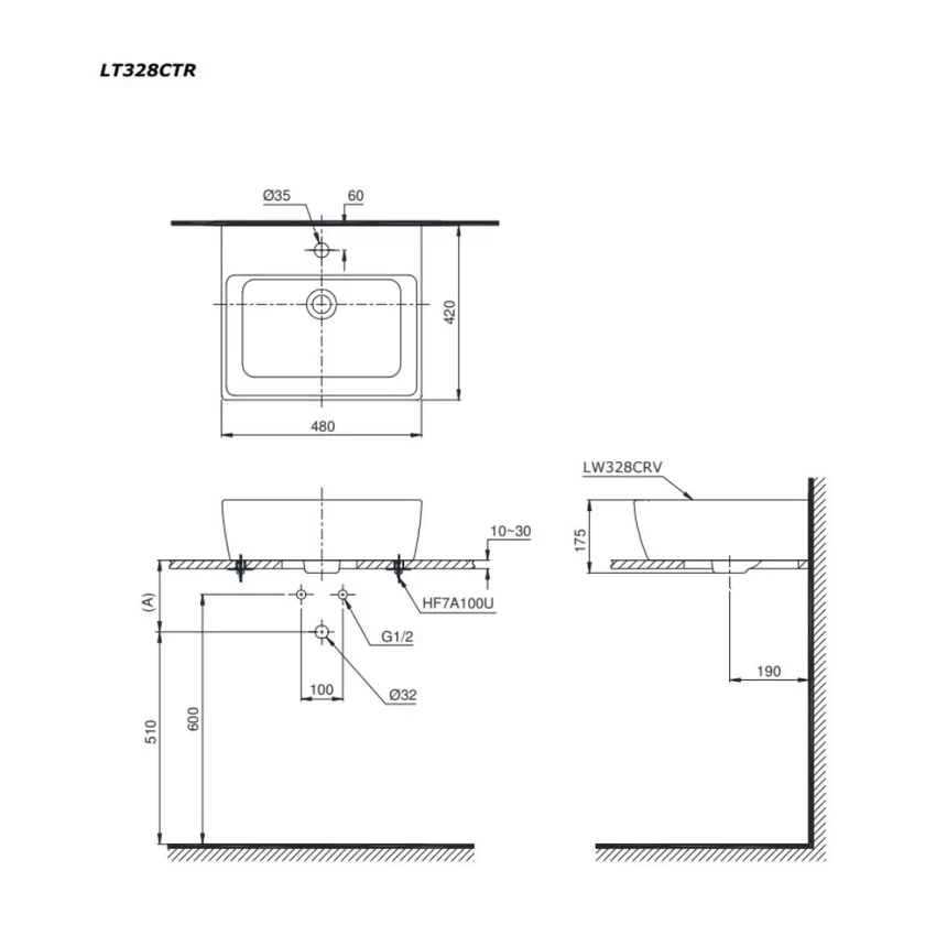 Chậu rửa lavabo đặt bàn TOTO LT328CTR 9 Chậu rửa lavabo TOTO LT328CTR trong phòng tắm hiện đại